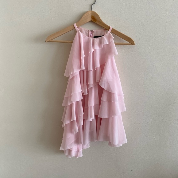 SOLD - French Connection Pink Ruffle Top - Picture 2 of 6